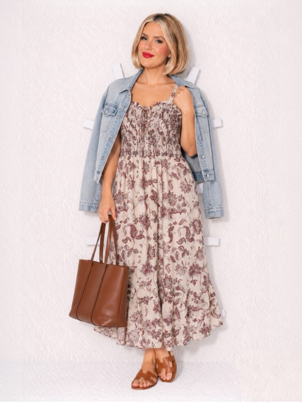 Grace Karin paisley floral midi dress, NWOT, size XL.